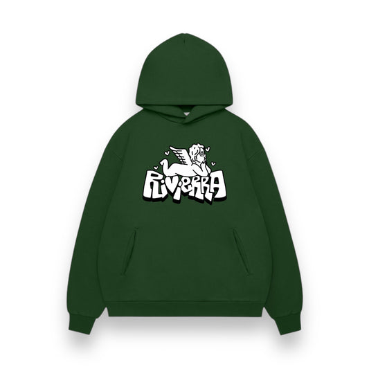 FOREST GREEN CUPID HOODIE